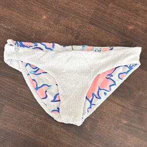 Maaji White and Floral Bikini Bottoms size small